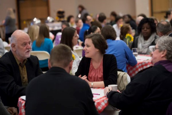 Employees at a gathering