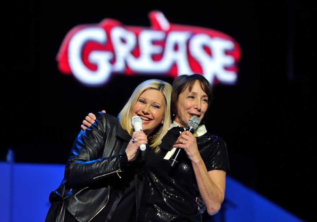 Didi Conn and Olivia Newton-John in 2015.