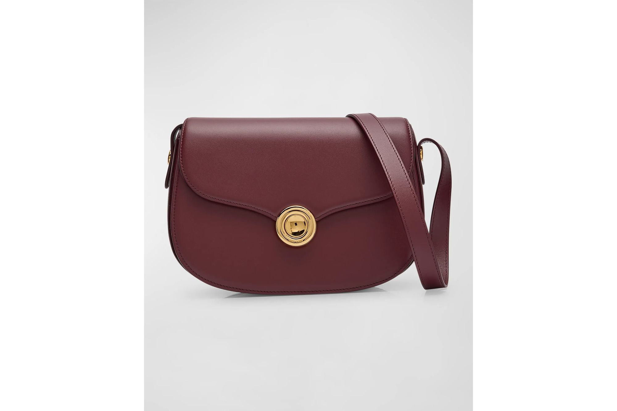 A burgundy purse