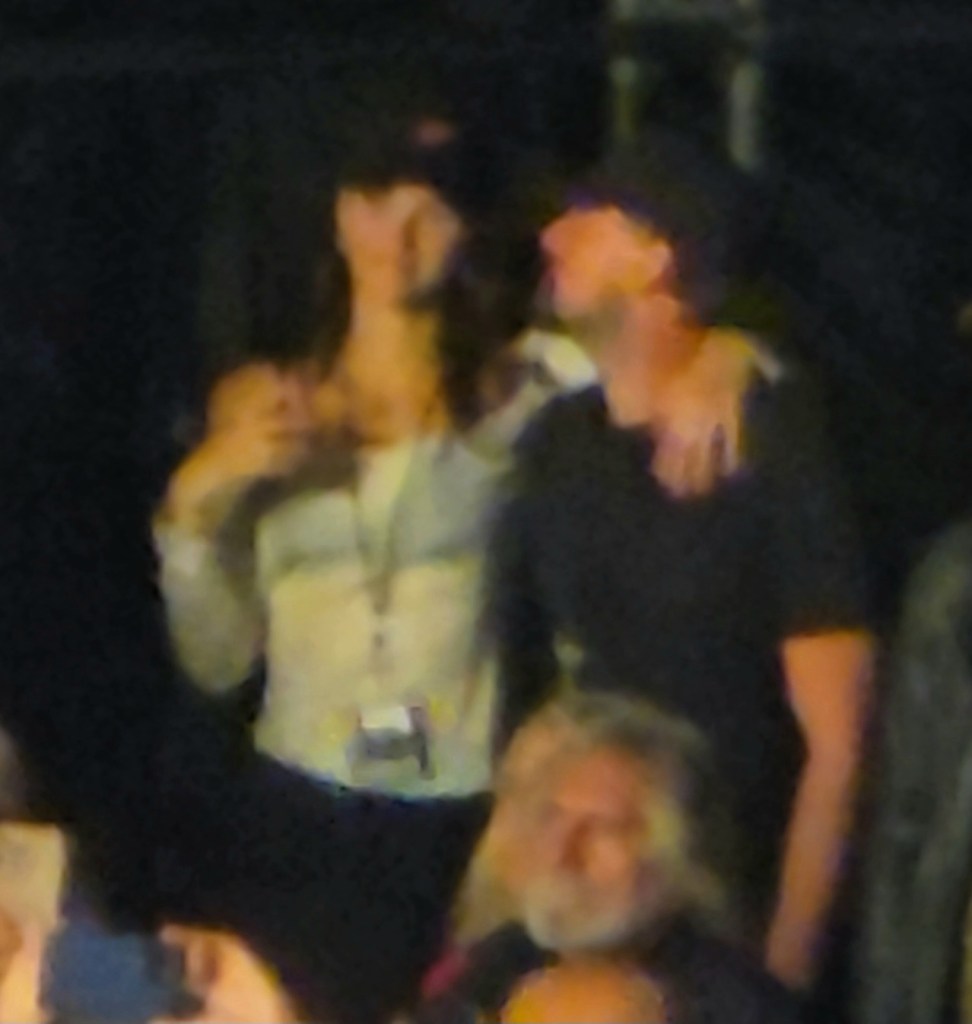 Vittoria Ceretti and Leonardo DiCaprio at the Rolling Stones concert in Las Vegas. 