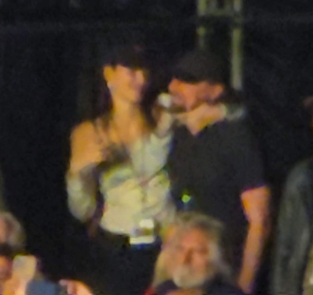 Vittoria Ceretti and Leonardo DiCaprio at the Rolling Stones concert in Las Vegas. 