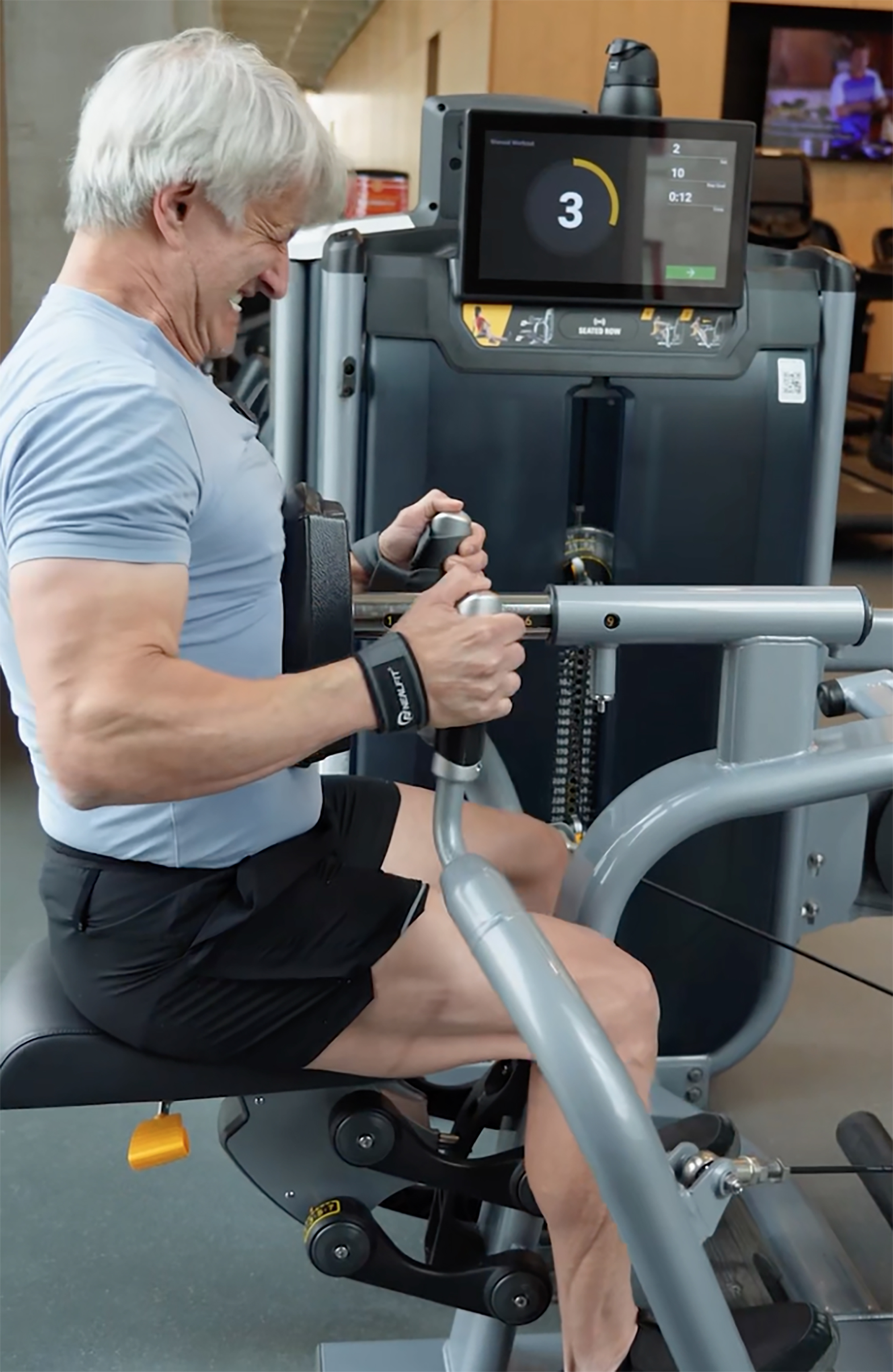 Bronson Pinchot working out.