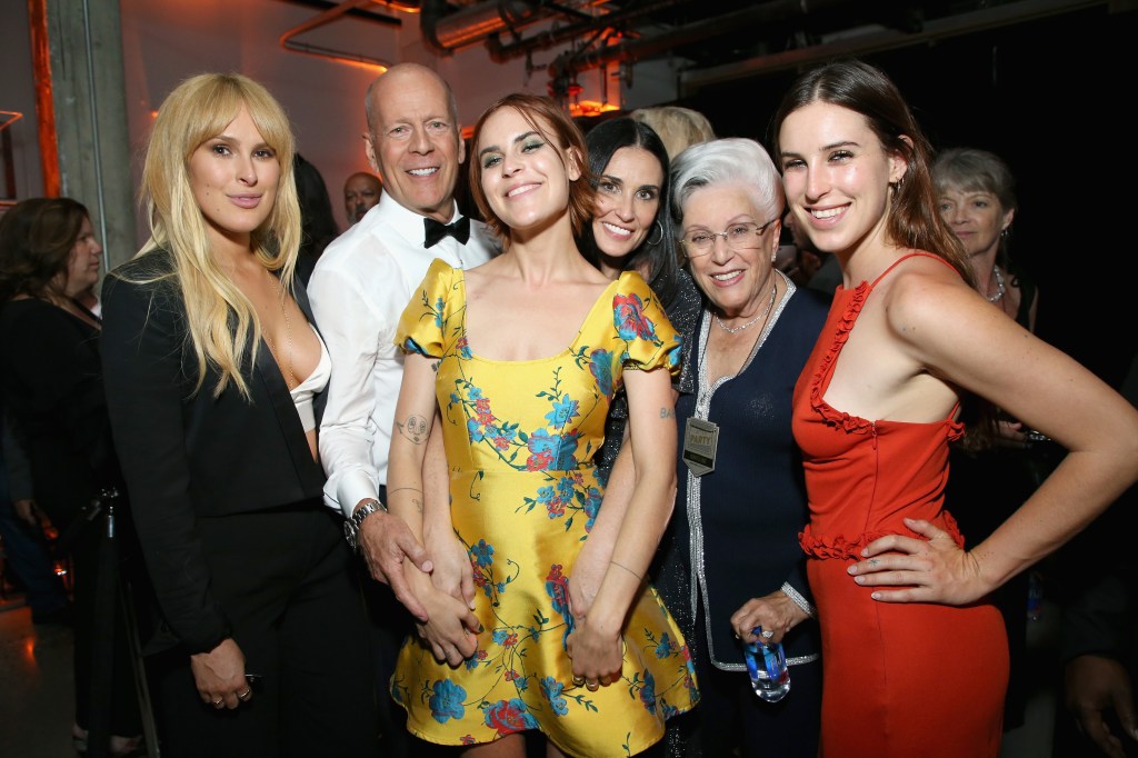 Demi Moore and Bruce Willis with their daughters Scout, Tallulah and Rumer 