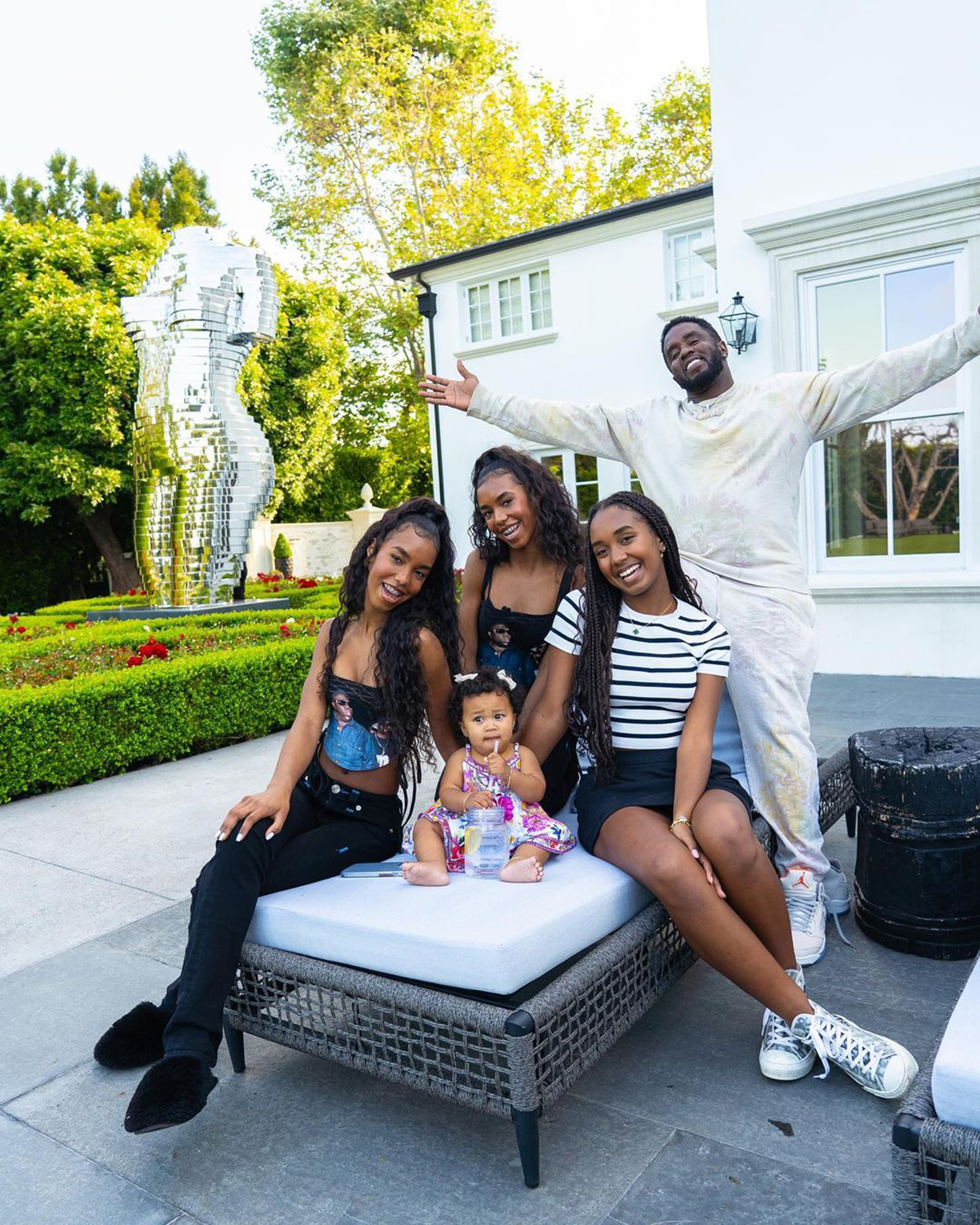 Sean "Diddy" Combs with his kids.