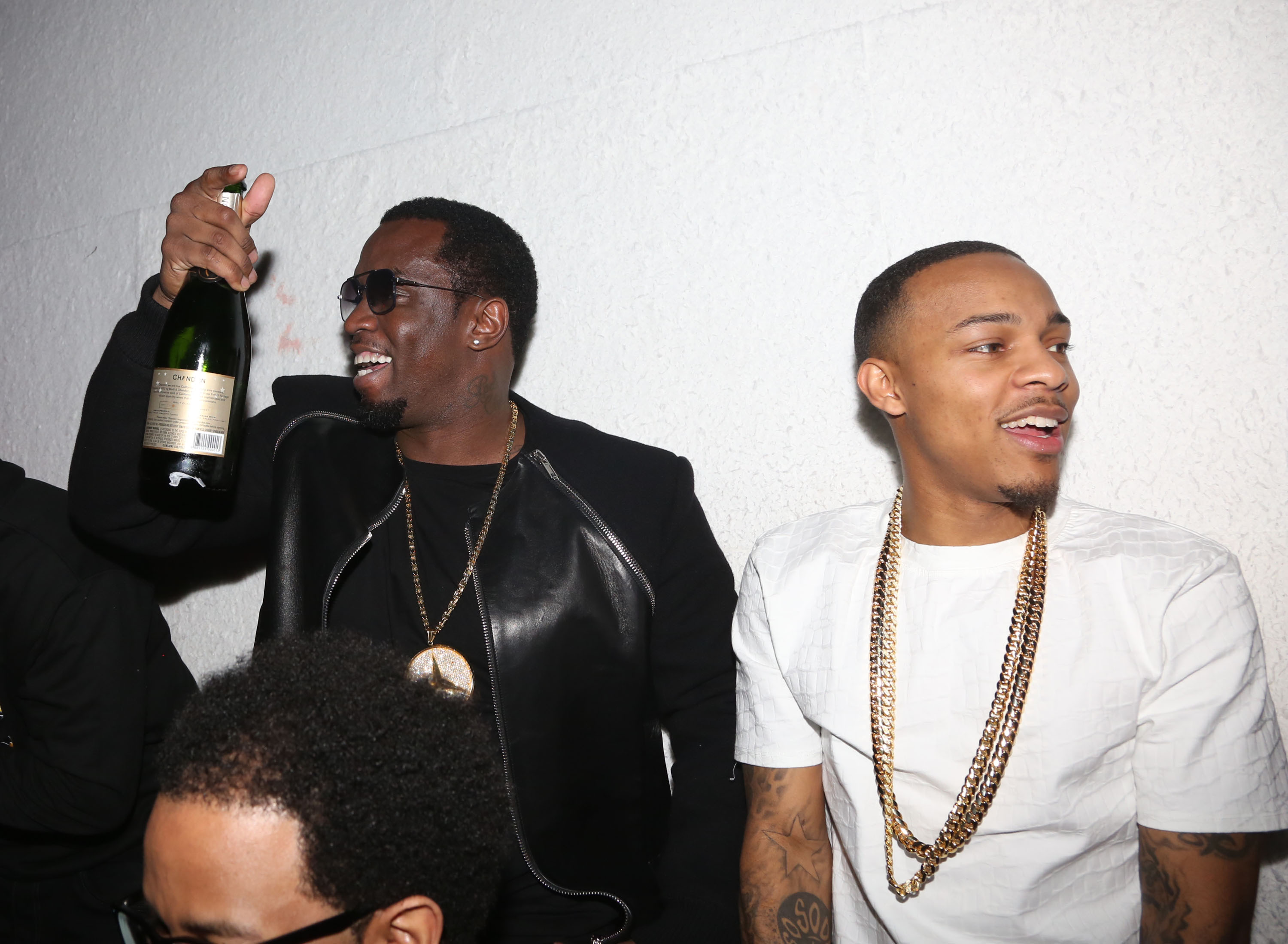 Sean Combs and Bow Wow at his all-white party in 2014.