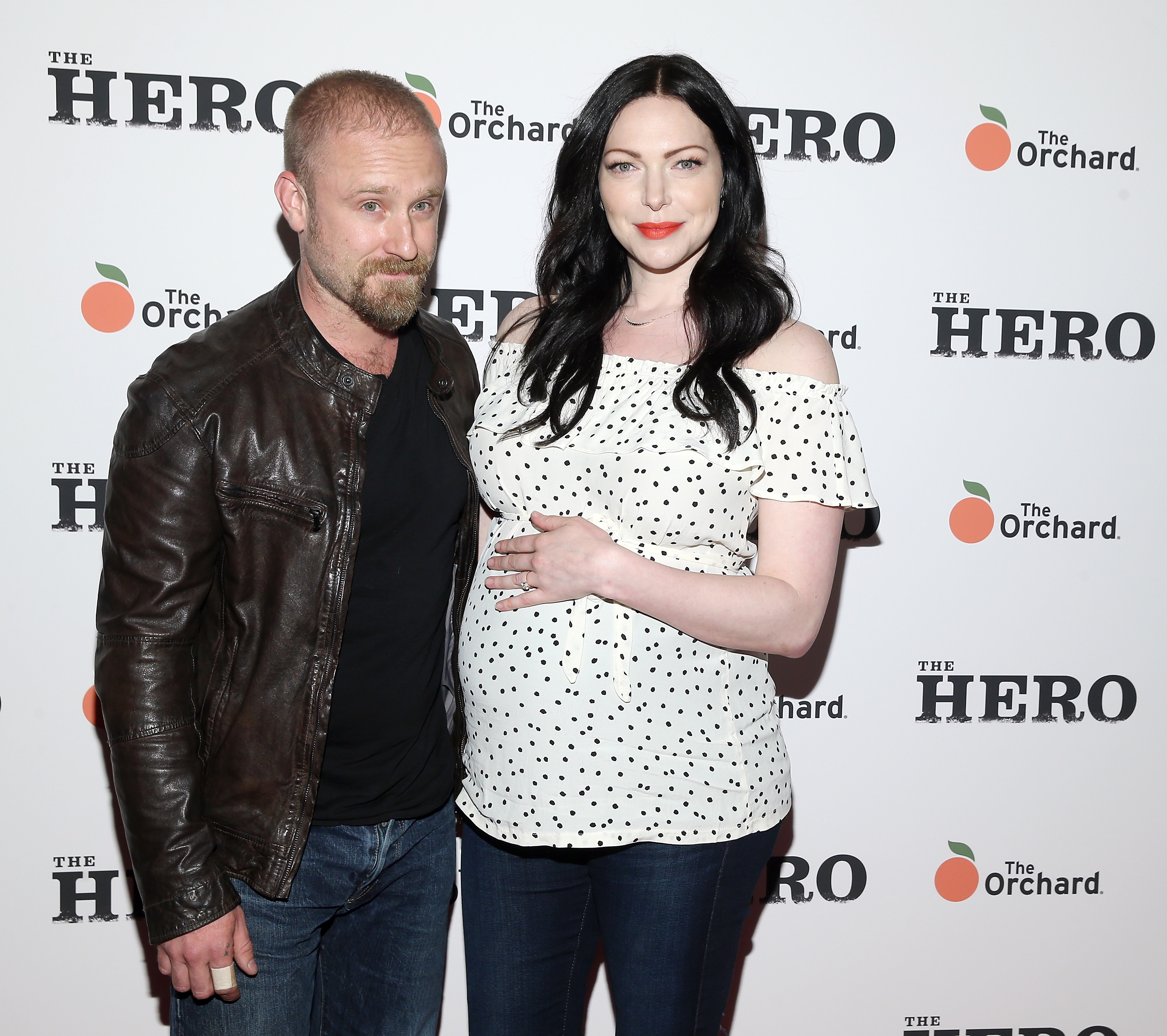 Ben Foster and pregnant Laura Prepon in NYC in June 2017