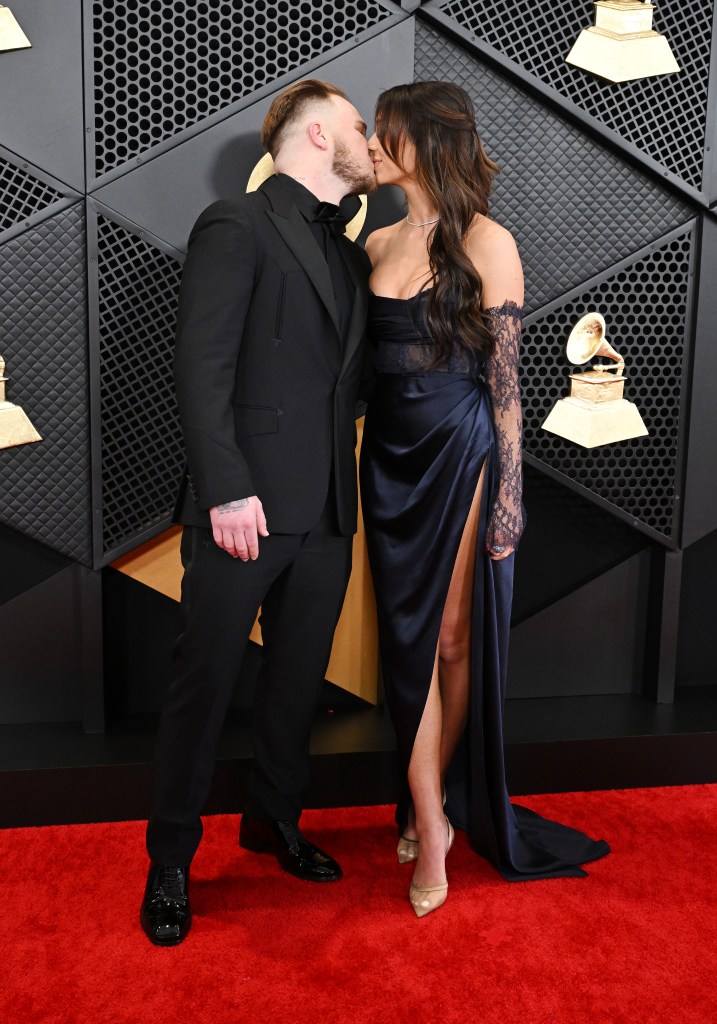 Brianna Chickenfry and zach bryan at the grammys