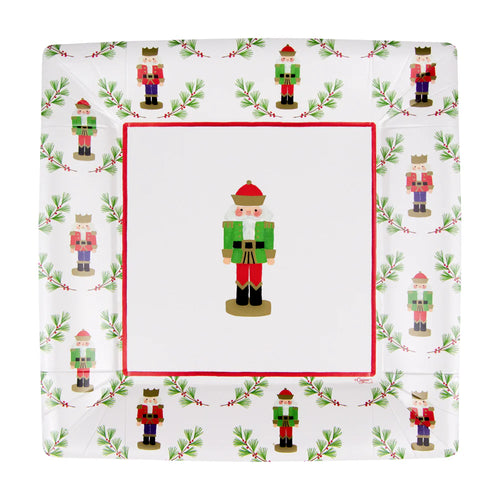 Little Nutcracker Square Salad & Dessert Plates - 8 Per Package