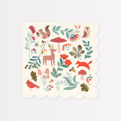 Winter Woodland Large Napkin, Pack of 16