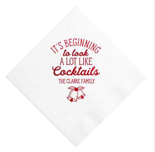 Looks a lot Like Cocktails Napkins, Red Foil