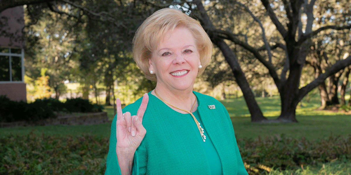 Rhea Law is the first USF graduate to lead the university.