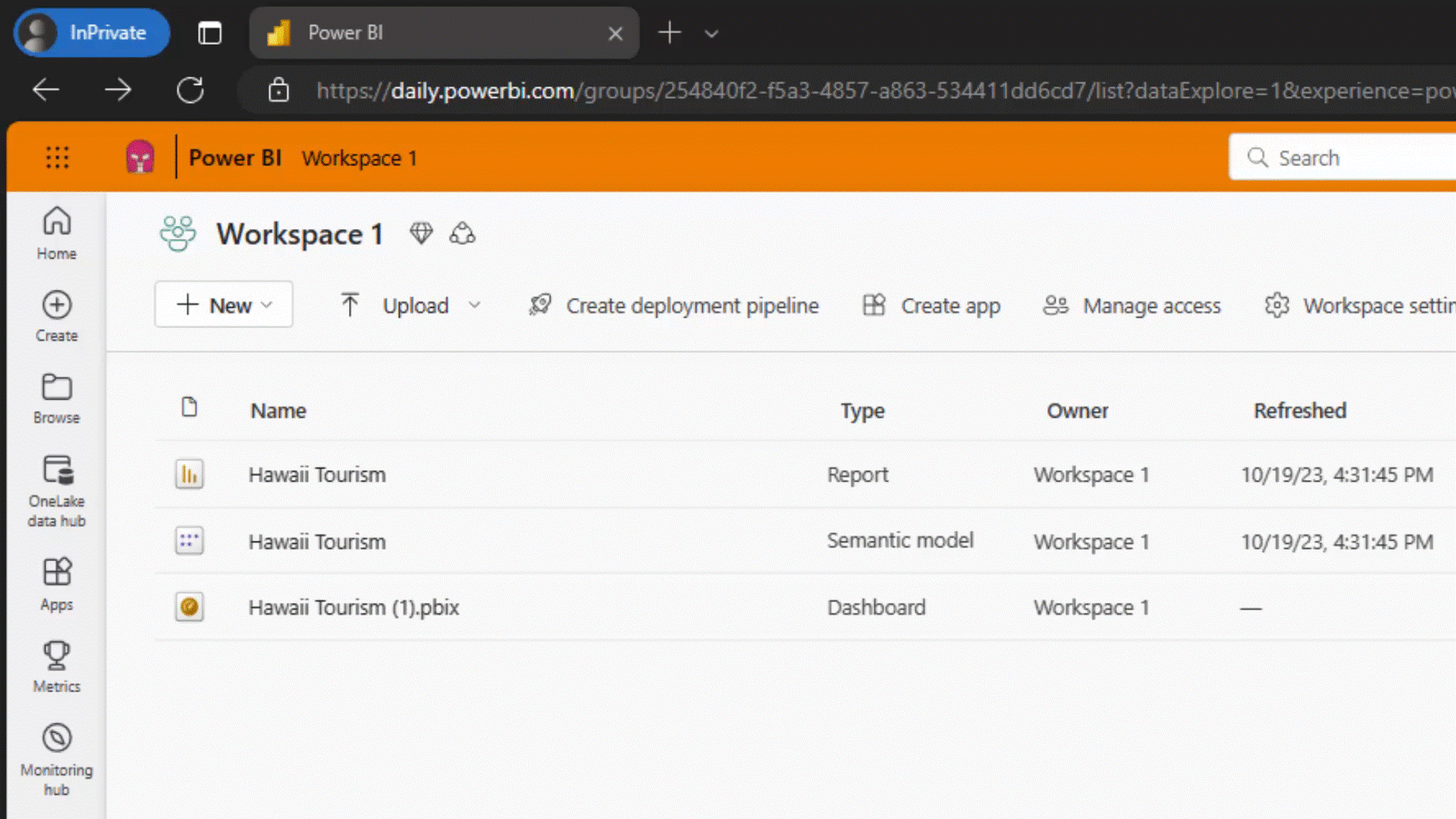 The image is a Graphics Interchange Format showing a user right clicking on a semantic model, clicking on the new Explore feature, and exploring their data with a pivot table-like experience.