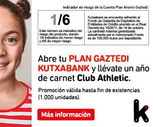 Banner del banco Kutxabank. Plan Gaztedi.