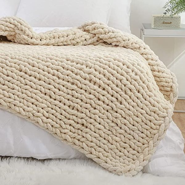 Chunky Knit Throw Blanket