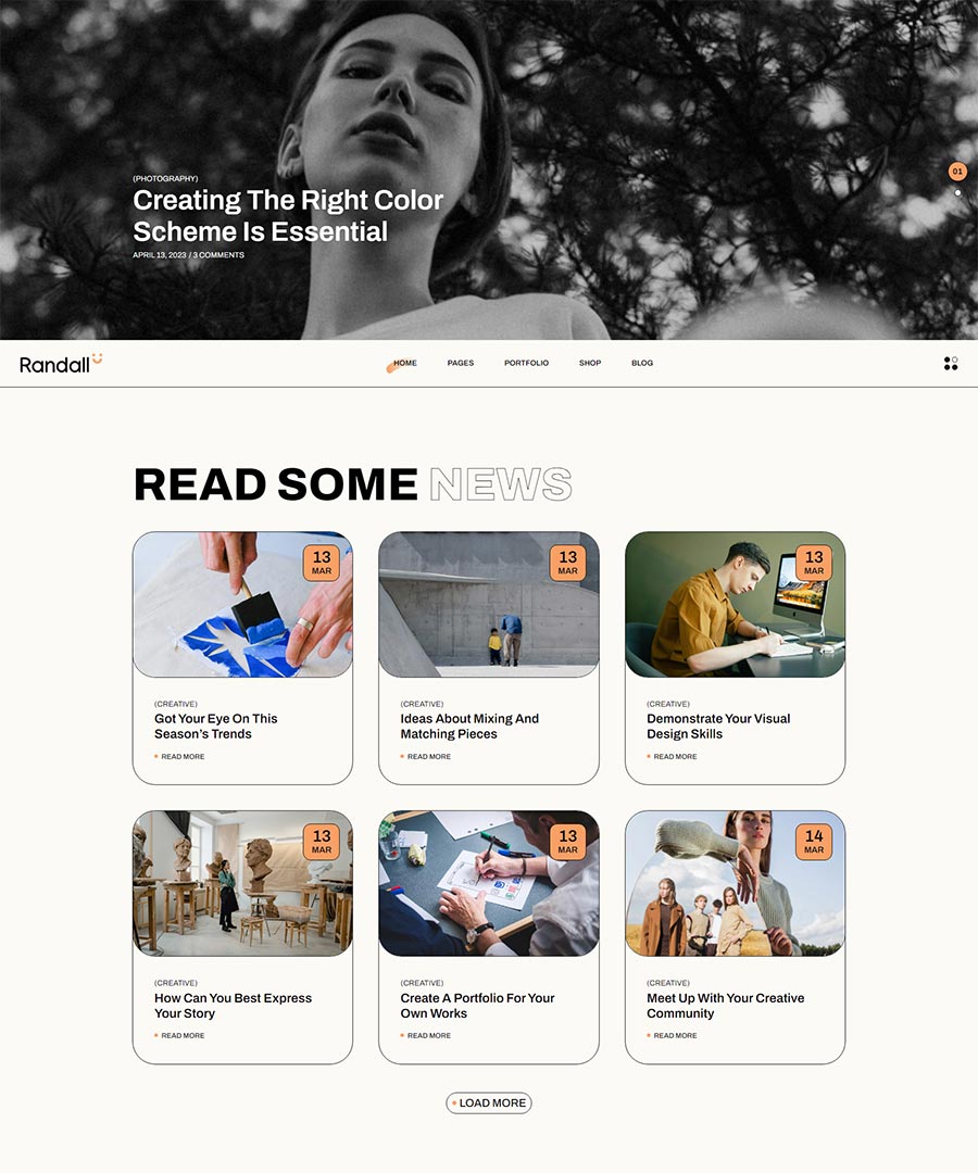 Randall A Wordpress Theme