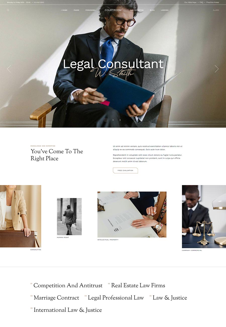 Courtroom WordPress Theme