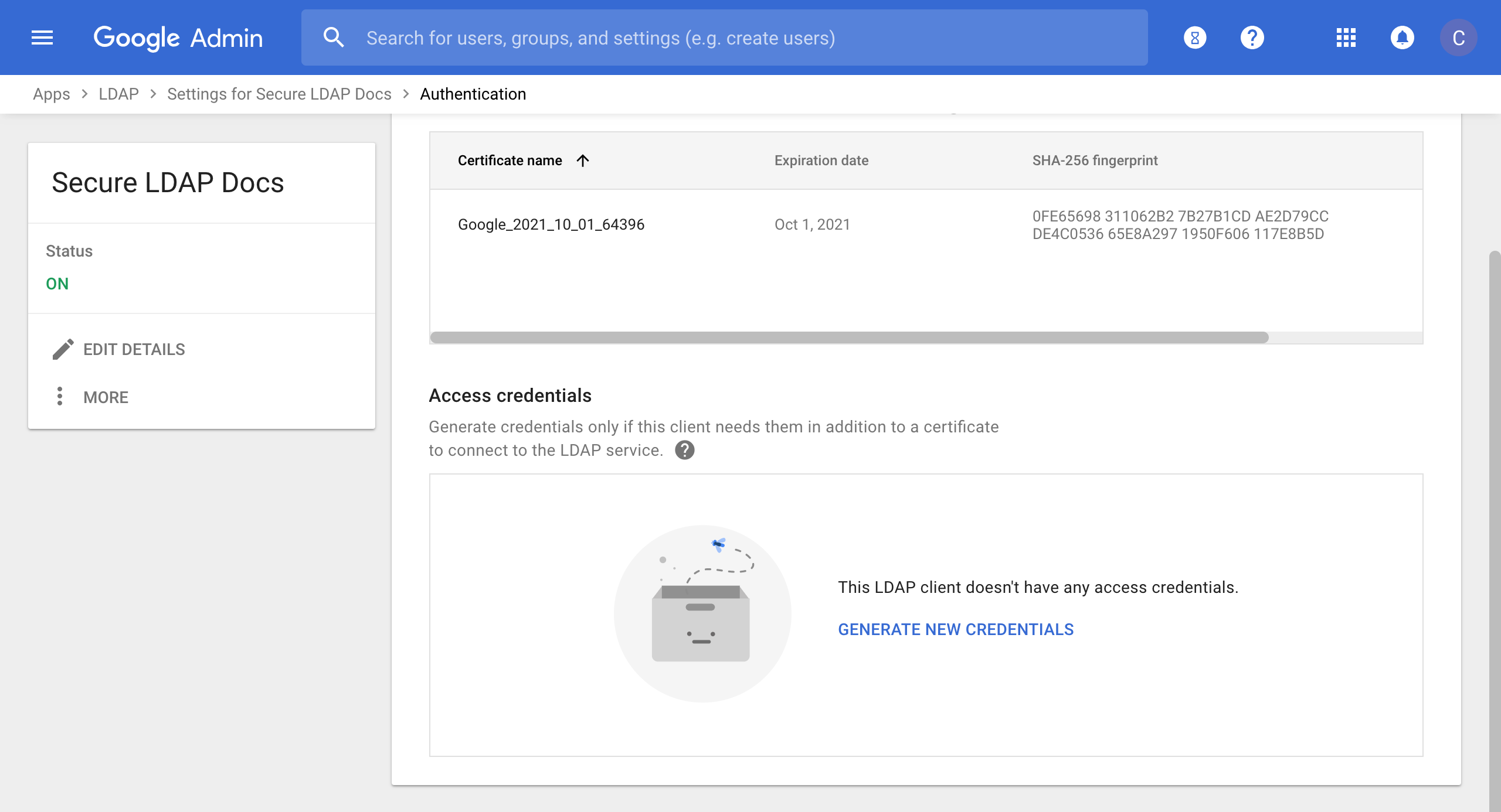 Image of LDAP Client Auth