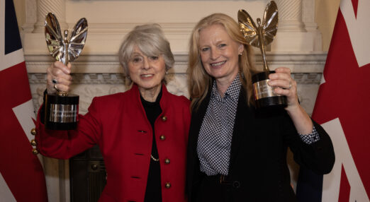 Diana Parkes and Hetti Barkworth-Nanton pose together with Special Recognition Award.