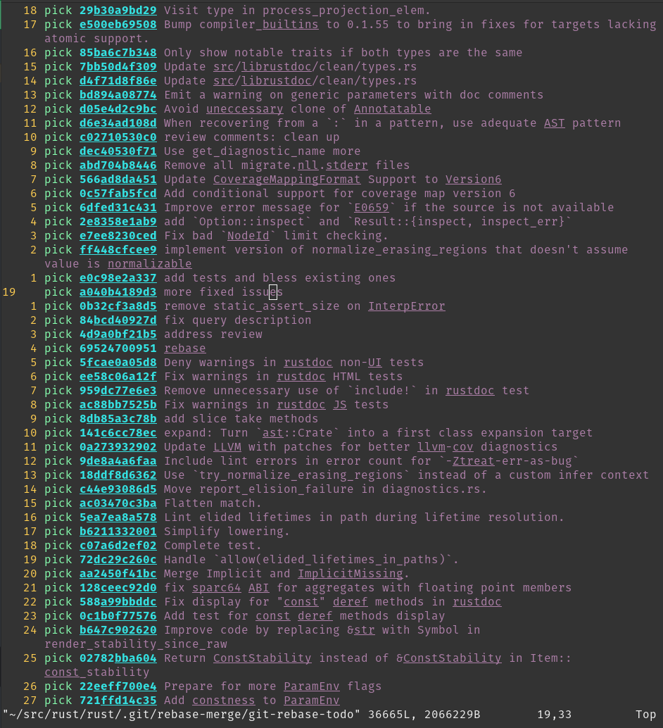 Interactive rebase over the wrong branch