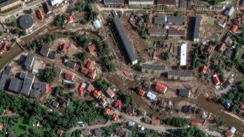 In Poland, several towns and villages have been devastated by the flood waters.