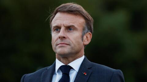 El presidente Emmanuel Macron asiste a una ceremonia pública el 12 de septiembre de 2024 en Le Havre, al norte de Francia