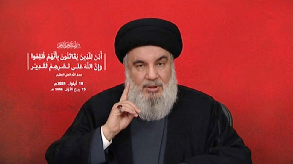 Shugaban ƙungiyar Hezbollah Sayyed Hassan Nasrallah.