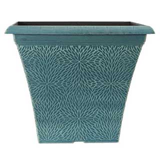 April Indigo Green Square Planter