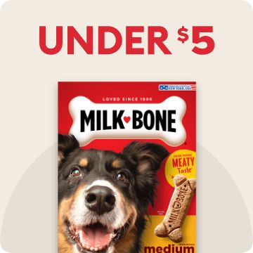 Under $5 message and a box of Milk-Bone treats