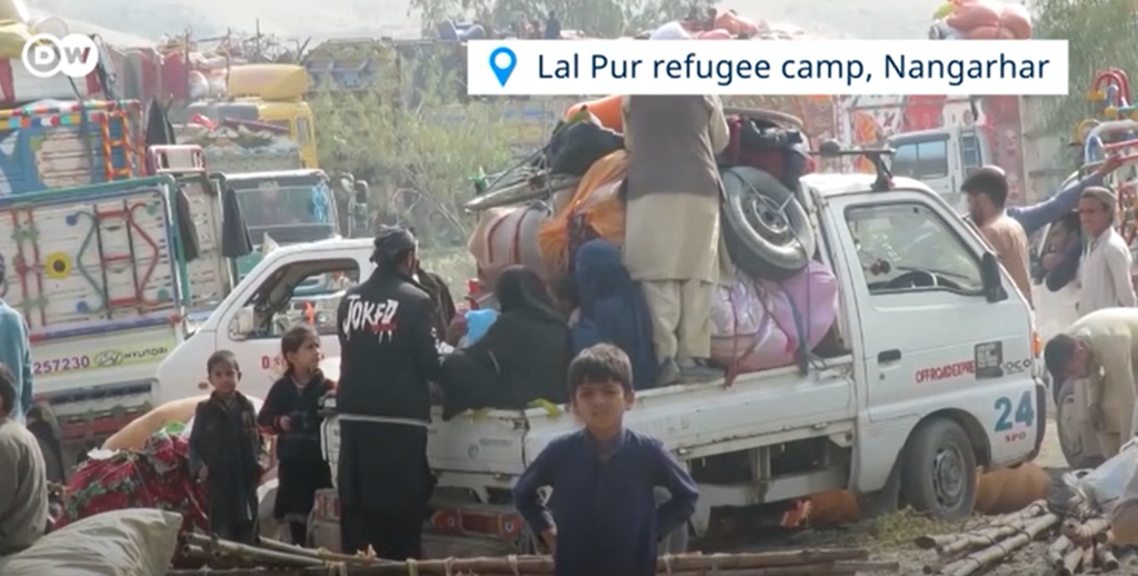 A screenshot taken from the Lal Pur refugee camp in Nagharhar, Afghanistan | Source: Screenshot DW report