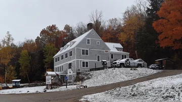 First snow at Cardigan Lodge