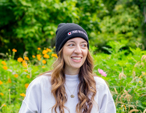 Fight for the Future Organic ribbed beanie