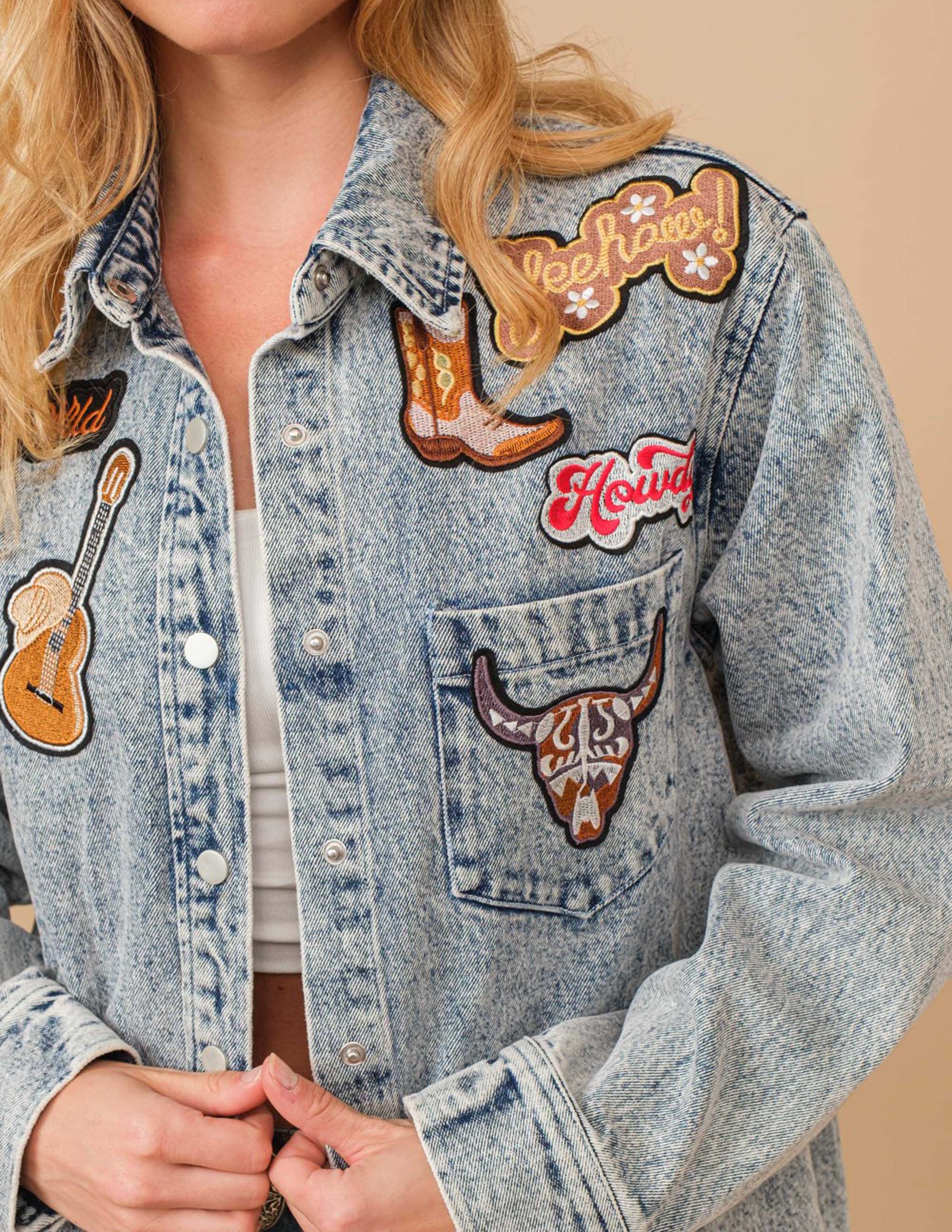 Western Patch Denim Jacket