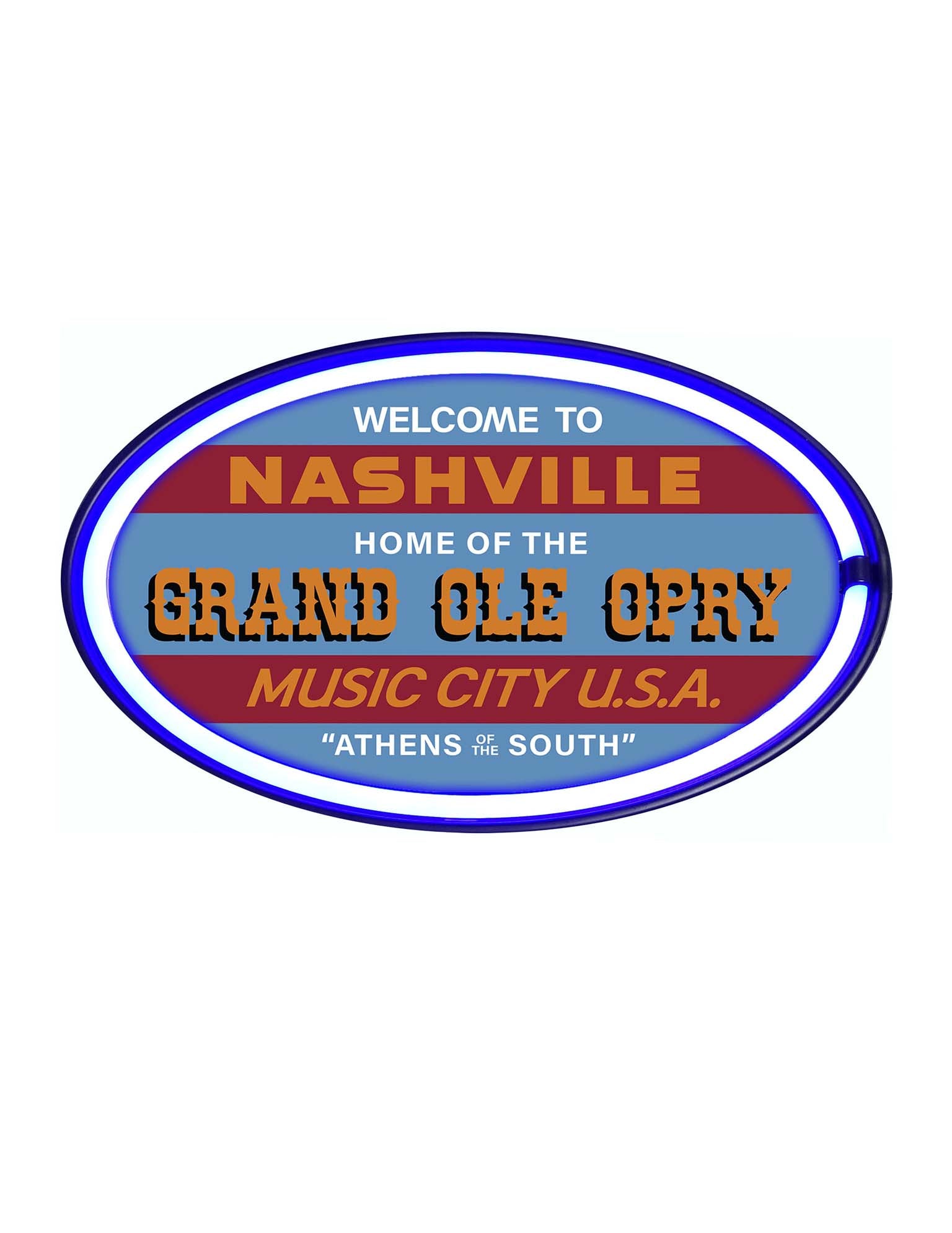 Opry Welcome LED Oval Sign