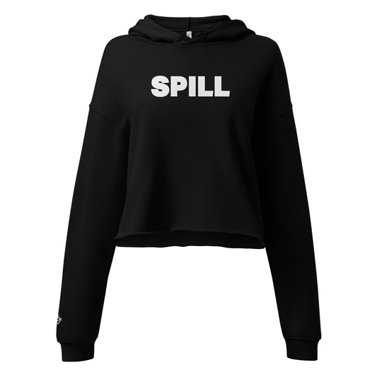 SPILL Crop All-Gender Hoodie with Embroidered Wrist