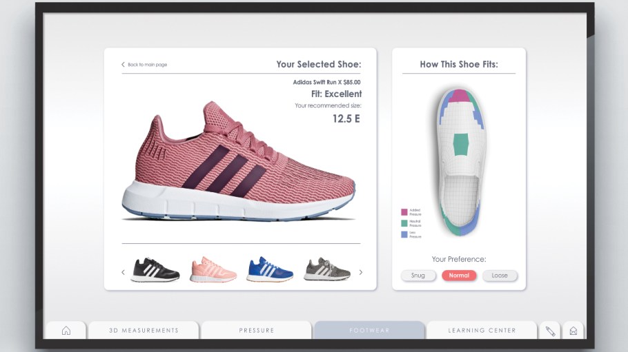 Aetrex's new FitStarter technology, which allows retailers to scan consumers' feet in store and provide shoe recommendations based on data, launches Jan. 1, 2024.