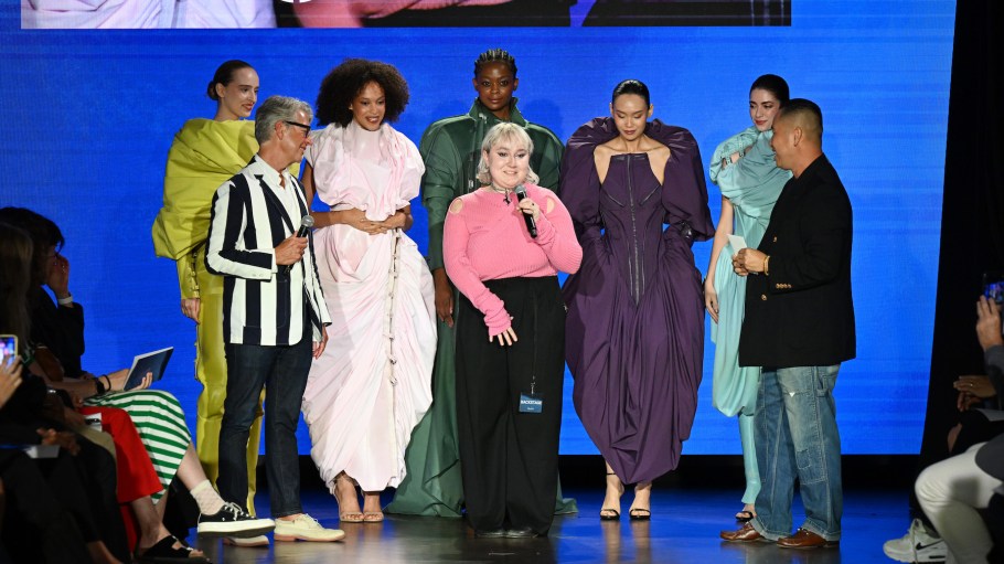 Buxton Midyette, Emma Joan Foley and Phillip Lim speak onstage at the 17th annual Supima Design Competition at The Prince George Ballroom on September 05, 2024 in New York City.