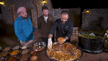 How to cook 'Lamb Ouzi' - a dish slow-cooked beneath the sand in Dubai