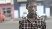 Mohammed Saliba, known as Pacon, one of the men living on the streets of Monrovia, Liberia, carries the stigma of being considered a "zogo". 