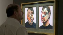 File picture of Francis Bacon's "Two Studies for a Self-Portrait", seen during an auction preview at Sotheby's, in New York