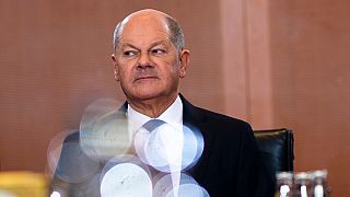 Kanclerz Niemiec Olaf Scholz uczestniczy w posiedzeniu rządu w urzędzie kanclerskim w Berlinie, Niemcy, środa, 11 grudnia 2024 r. 