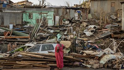 Destrucción en Mayotte tras el paso del cicló Chido