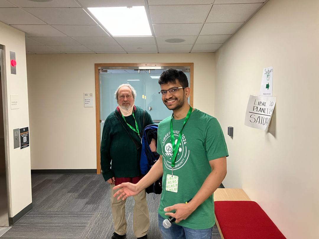 Anush Veeranala with Richard M. Stallman