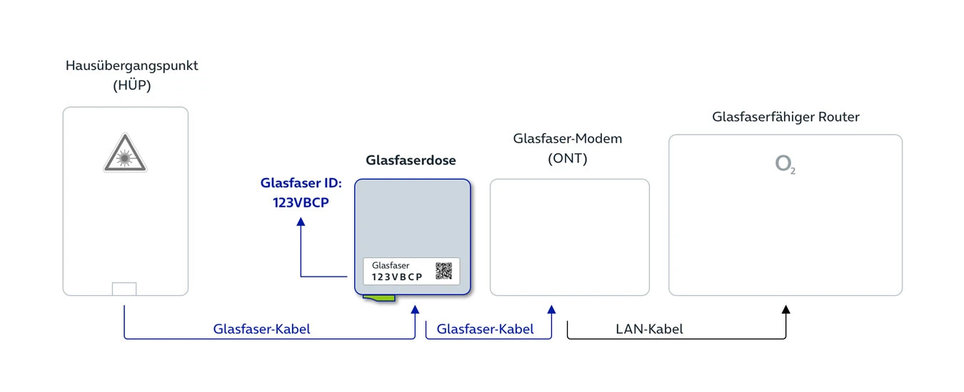 Glasfaser Dose Illustration