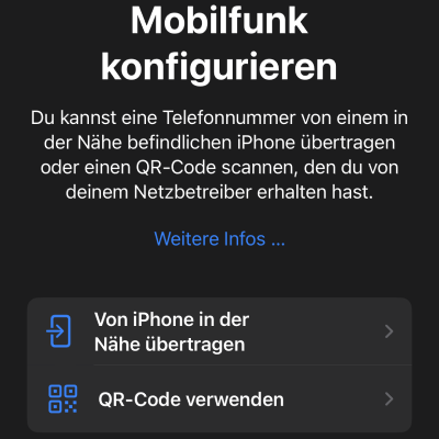 eSIM iPhone: eSIM einrichten 3