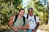 A photograph of the two Google Scholar founders on a hike