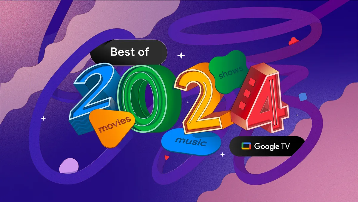 Illustration of the “Best of 2024” logo in Google colors surrounded by the different categories