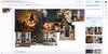 A screenshot of a Google Slide using Duet AI to bring up Halloween-themed photos.