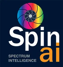 A logo saying Spin ai - spectrum intelligence