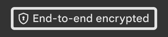 End to end encrypted icon