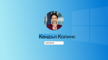 Изображение на страницата за влизане в Windows